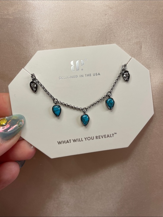 Bomb Party Jewelry - Bomb Party "Necked Out And Loving It" Turquoise on Hematite $168 MSRP